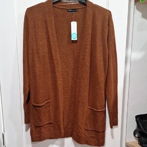 Love Ellie Rust Cardigan Sweater Open Front